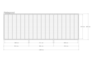 Douglas overkapping 407x1169cm + wanden blank Verando, Living